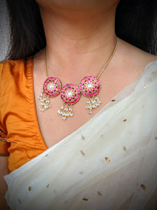 Kundan Choker with gold polish