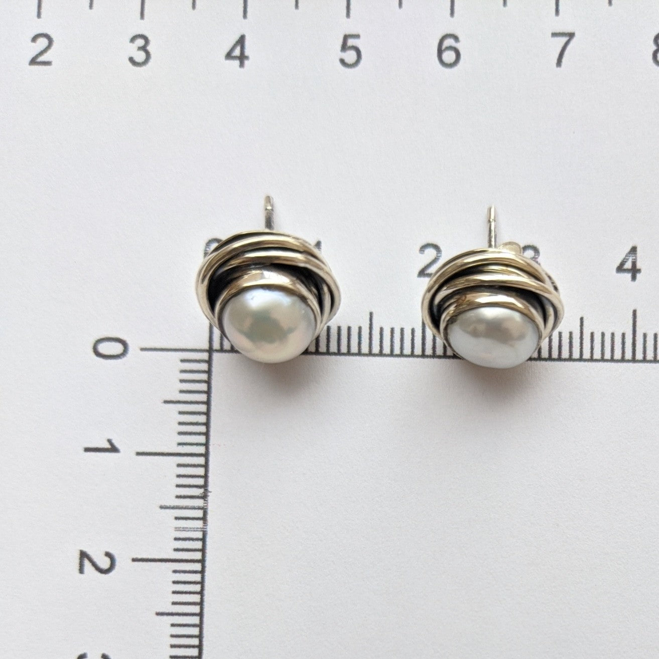 Freshwater Pearl Stud Earrings, Sterling Silver