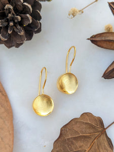 Gold Polished Sterling Silver hook Earring