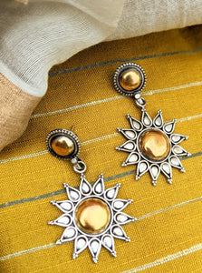 Sunflower Dual tone earring