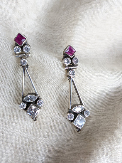 Sia - Sterling Silver and Cubic Zirconia Earring