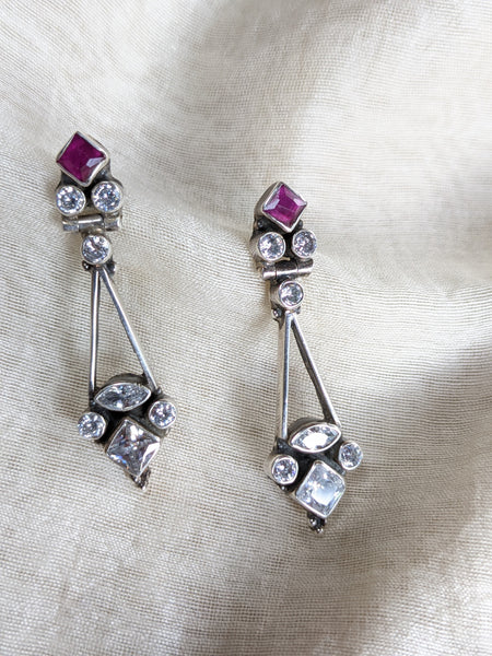Zirconia Silver earring