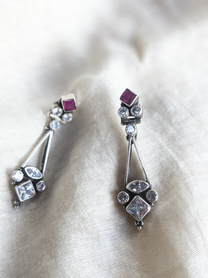 Sia - Sterling Silver and Cubic Zirconia Earring