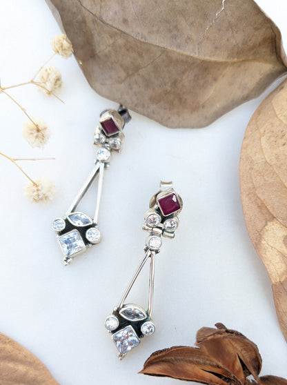 Sia - Sterling Silver and Cubic Zirconia Earring
