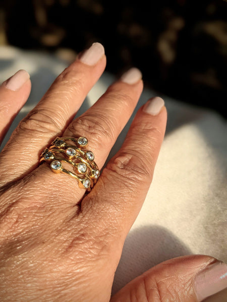 Sterling Silver Hand Sanitizer And Gold Jewelry White Gold Ring